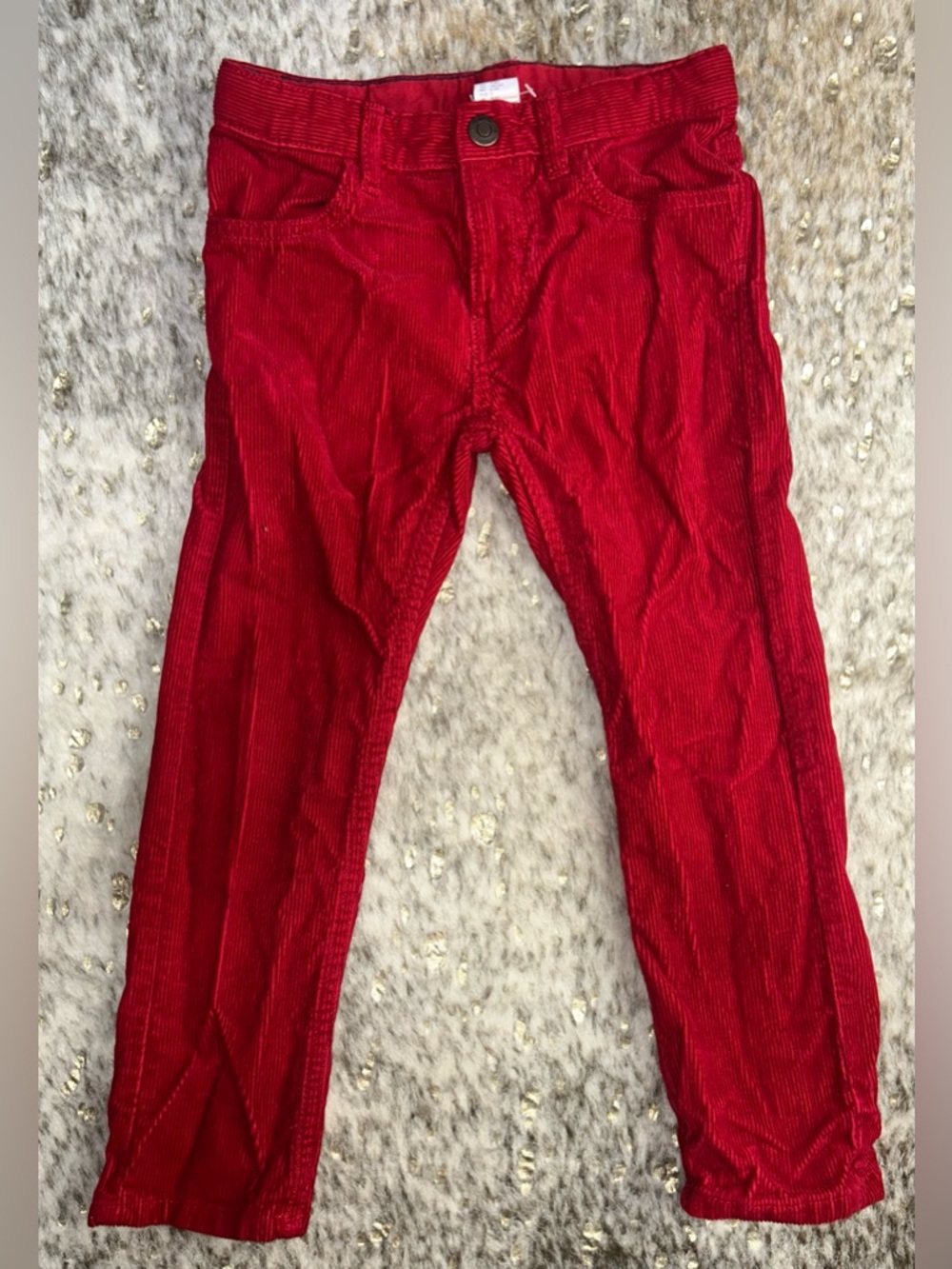 5 for $25🔥H&M Red Corduroy Adjustable Waist Trouser Pants‎ 5T
